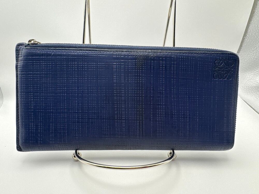 Loewe Navy zip pouch/wallet with COA